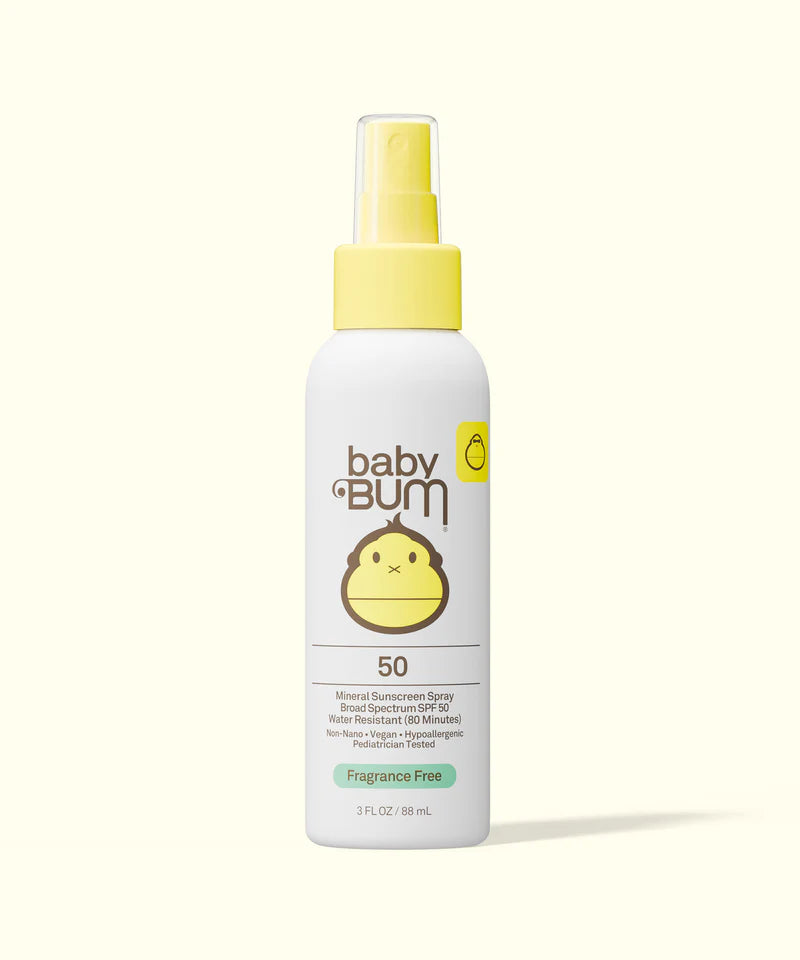 Baby Bum 50 Mineral Sunscreen Spray - Frangrance Free 3 FL OZ