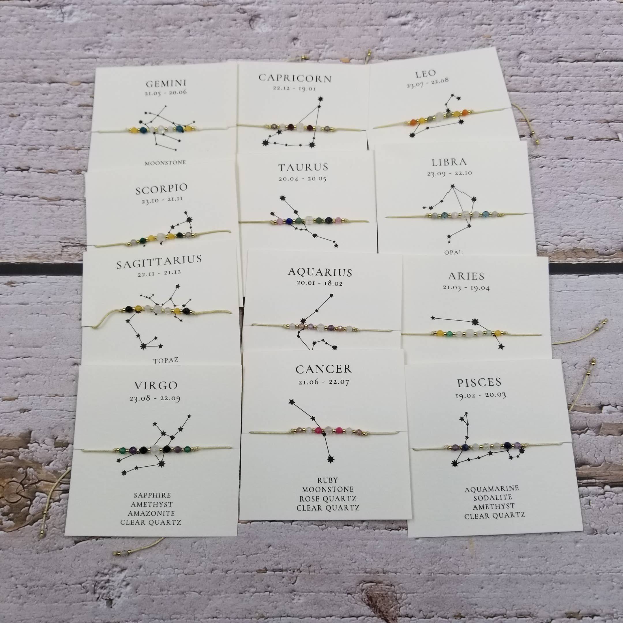 Constellation Natural Stone Bead Friendship Bracelet
