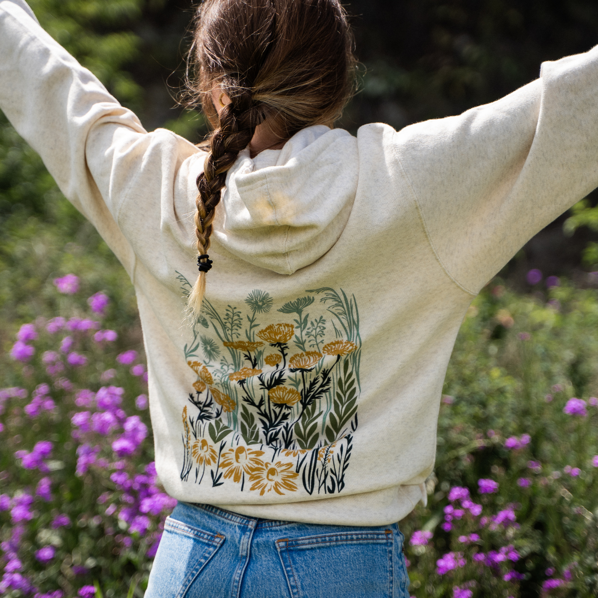 Wild Field Unisex Hoodie - Heather Natural