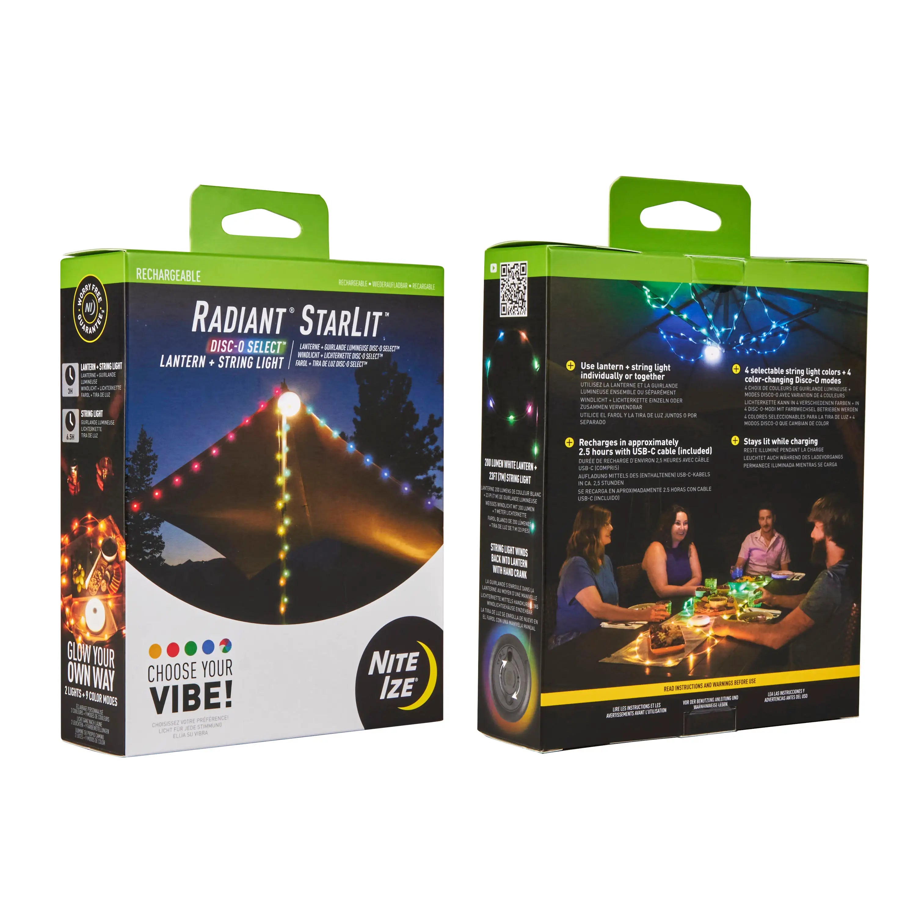 StarLit Rechargeable Lantern + String Light - Disc-O Select