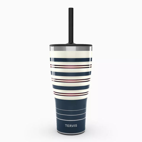 Sailor Stripes - 30oz Tervis Traveler® - Stainless Steel Tumbler with Straw Lid