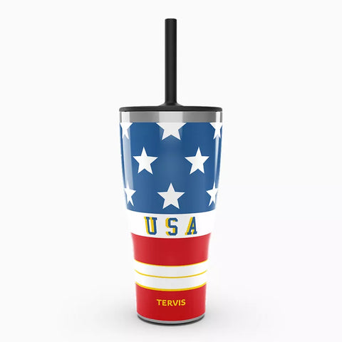 Play the Anthem - 30oz Tervis Traveler® - Stainless Steel Tumbler with Straw Lid