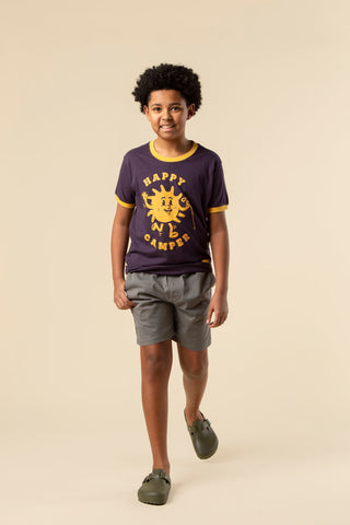 Happy Camper Youth Short Sleeve Ringer Tee