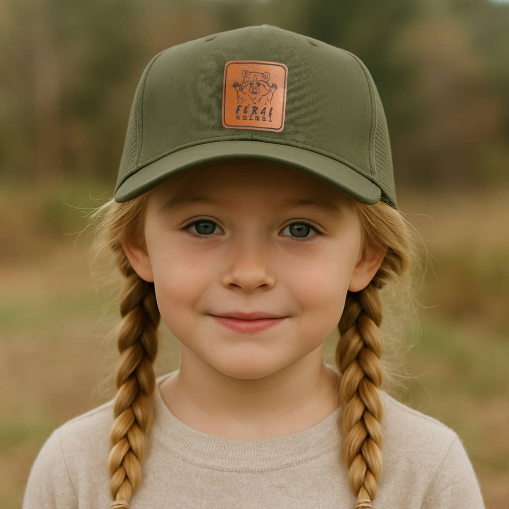"Feral Animal" Raccoon Youth Trucker Hat