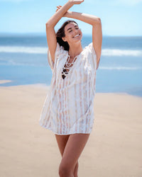 Daisy Stripe Cover Up
