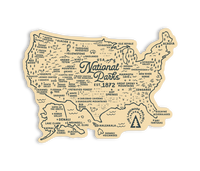 National Parks Map Sticker