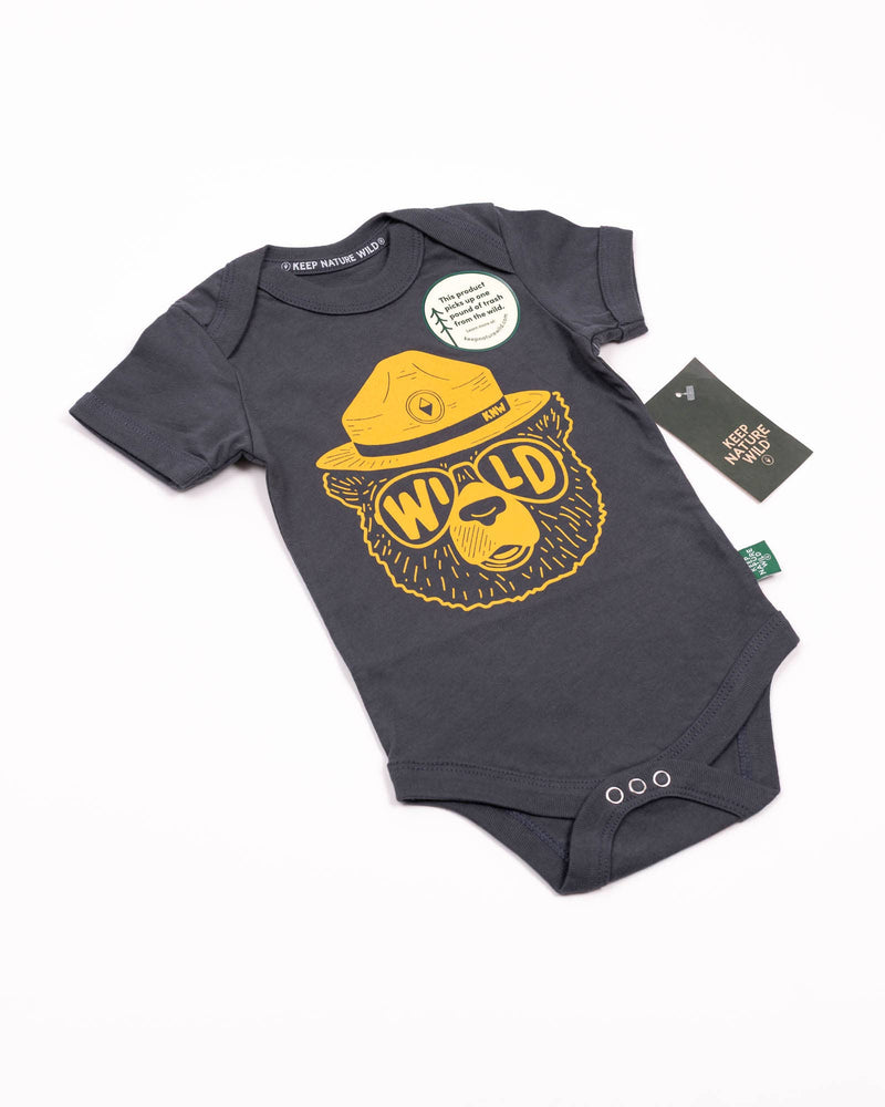 Wildbear Baby Bodysuit | Coal