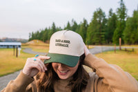 Take A Hike. Literally. Embroidered Trucker - Forest