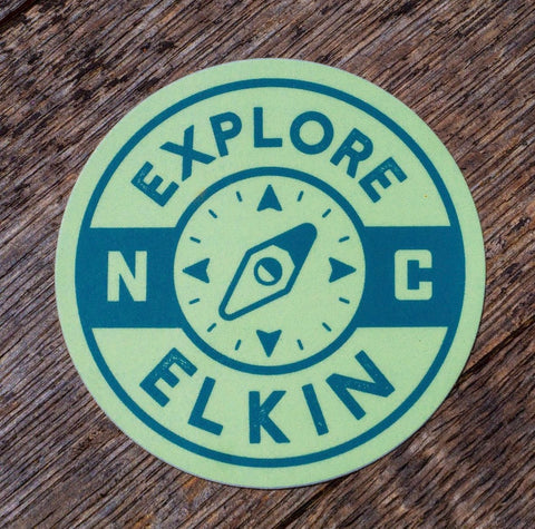 Explore Elkin Compass Sticker