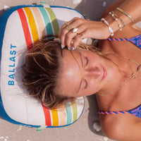 Ballast Beach Pillow - Retro Stripes