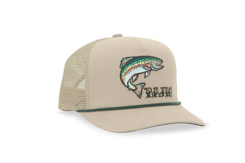 Rainbow Trout Curved Brim Trucker
