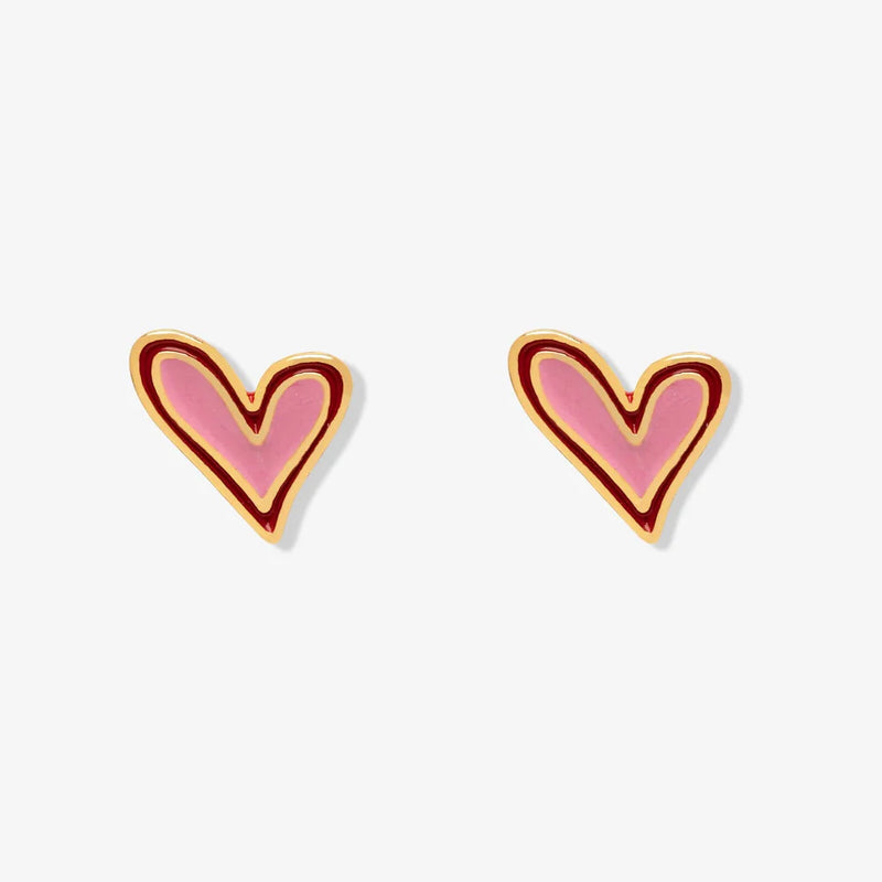 Enamel Abstract Heart Std Erring