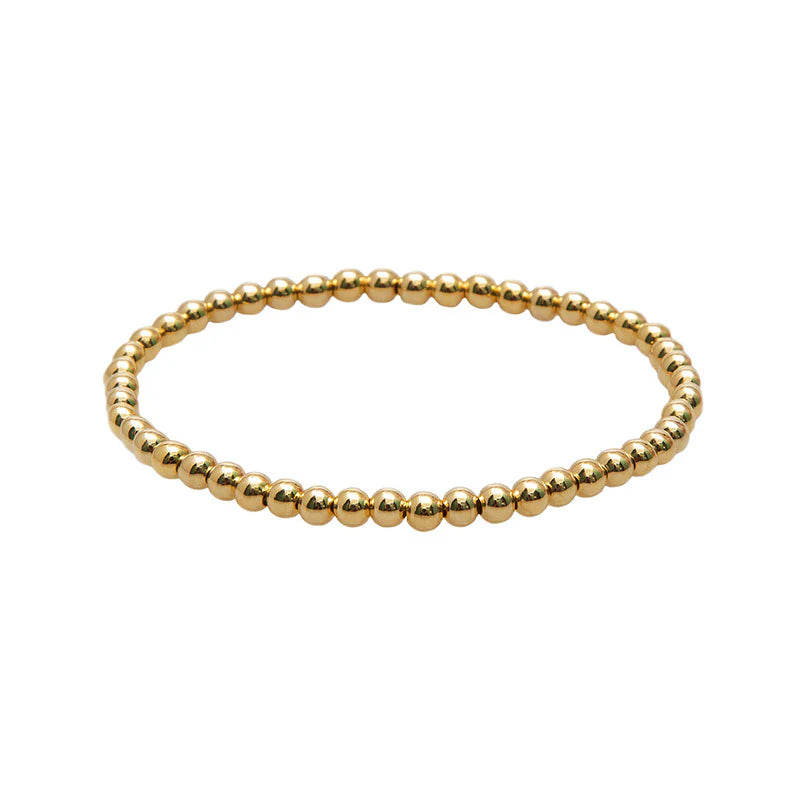 Gold Bead 4mm Bracelet