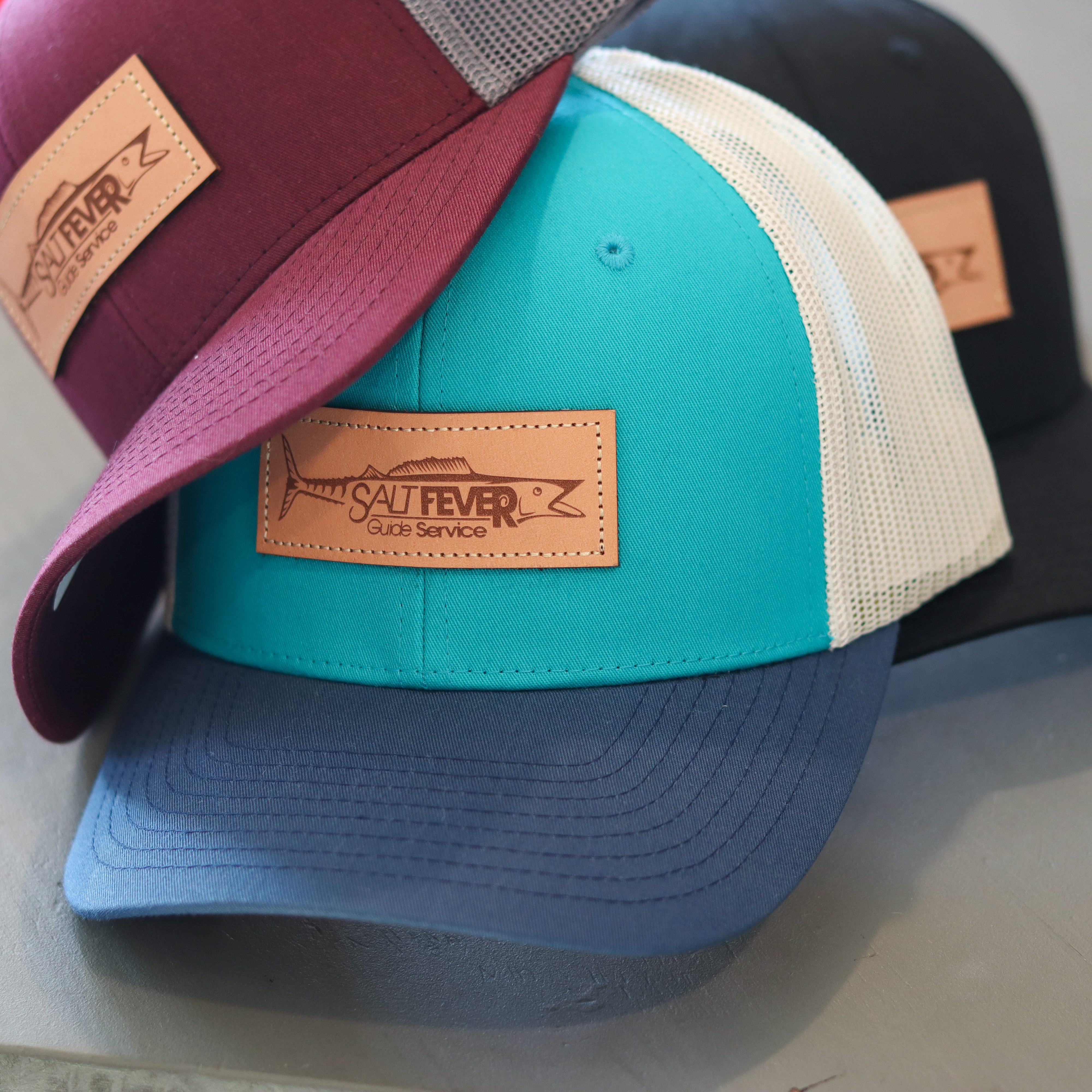 Salt Fever Leather Patch Hat - MORE COLORS AVAILIABLE