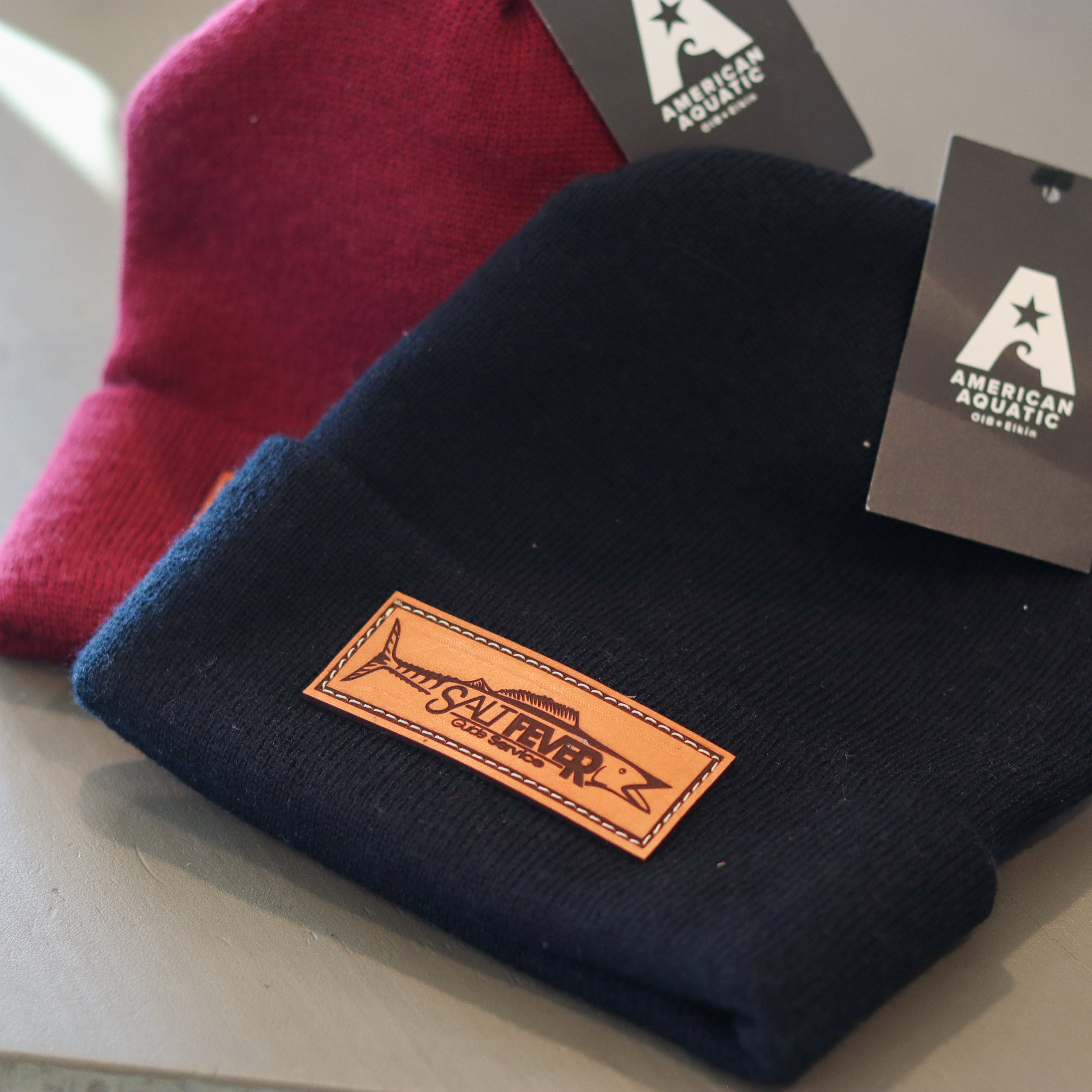 Salt Fever Leather Patch Beanie