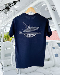 Salt Fever Navy Pocket Crew Tee