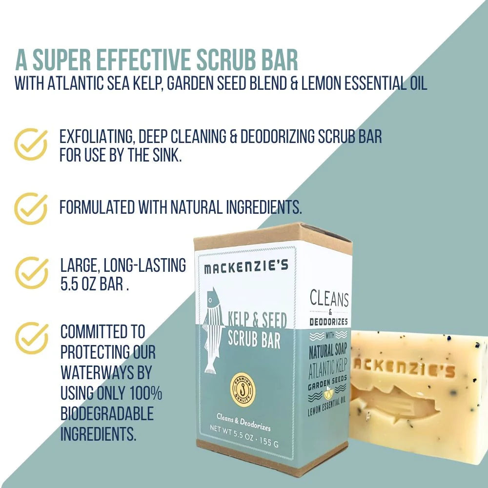 Kelp & Seed Scrub Bar - 5.5 oz