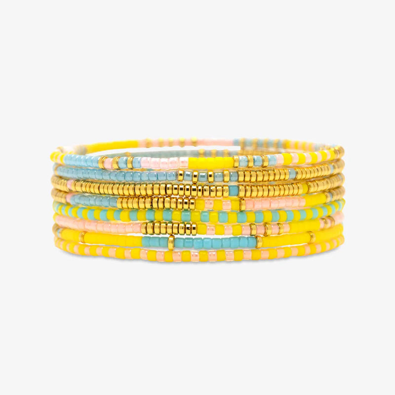 Mixed Seed Bead Gold Stretch - SUNB