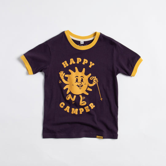 Happy Camper Youth Short Sleeve Ringer Tee