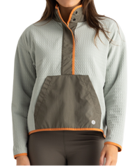 Women's Gridback Fleece Snap Pullover