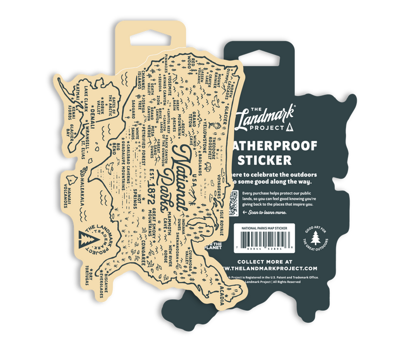 National Parks Map Sticker