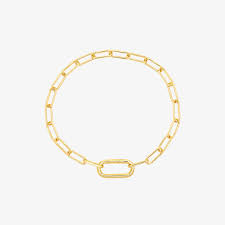 Harper Oval Charm Chain Bracelet