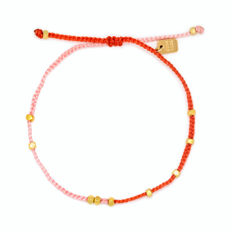 Pink and Red Two-Tone Bracelet - GOLD