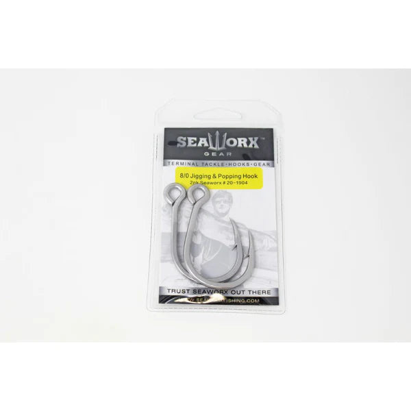 8/0 Jigging and Popping Hook- 4pcs