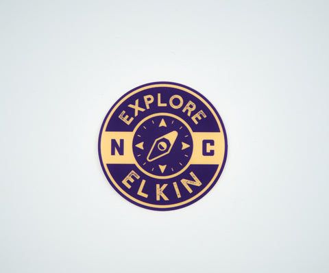 Explore Elkin Compass Sticker