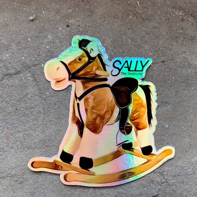 Sally the Sea Horse Holographic Sticker