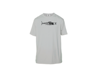 Salt Fever Logo Performance Gray Short Sleeve Shirt