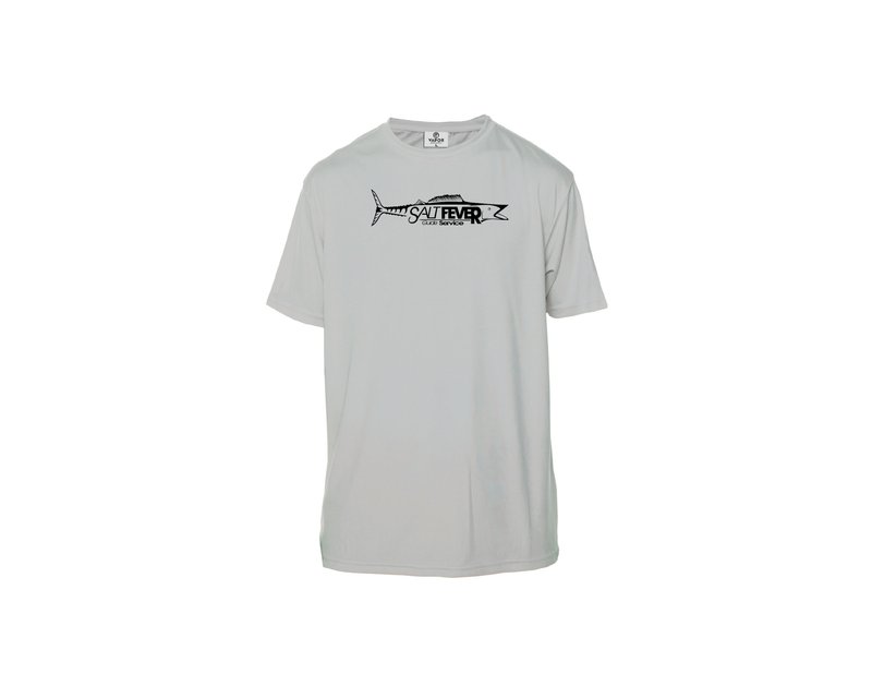 Salt Fever Logo Performance Gray Short Sleeve Shirt