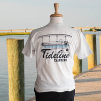 Tideline Charters Boat Line T-Shirt