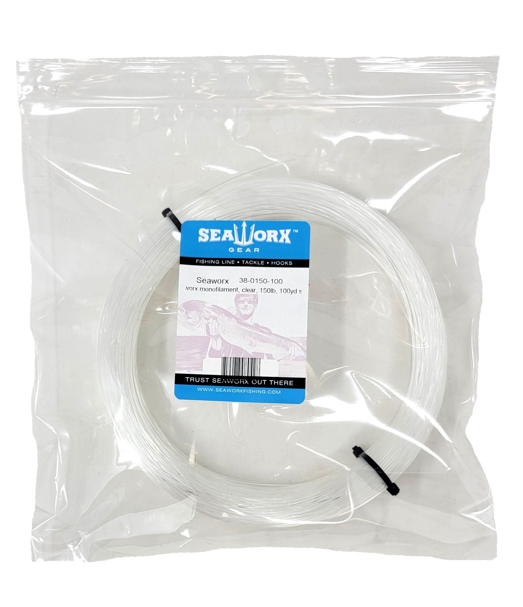 Seaworx monofilament, clear, 150lb, 100yd spool