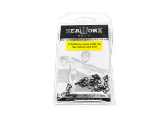 #2 Ball Bearing Swivel  w/ solid ring 10 pk