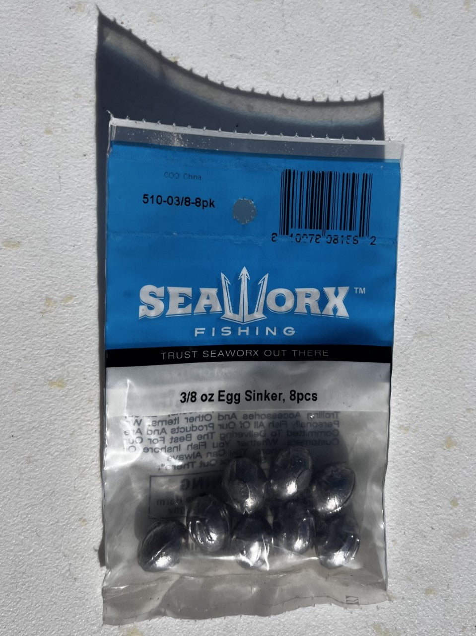 3/8 Egg Sinker, 8 pcs