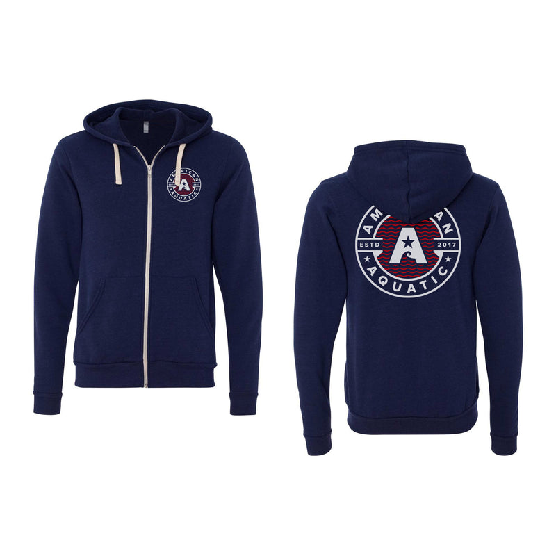 American Aquatic Triblend Full Zip Hoodie